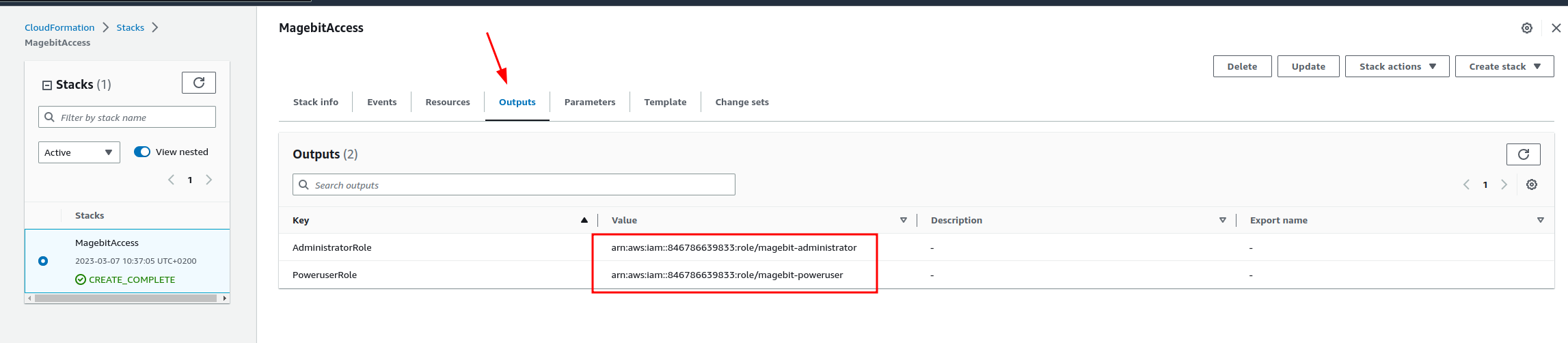 cloudformation outputs example