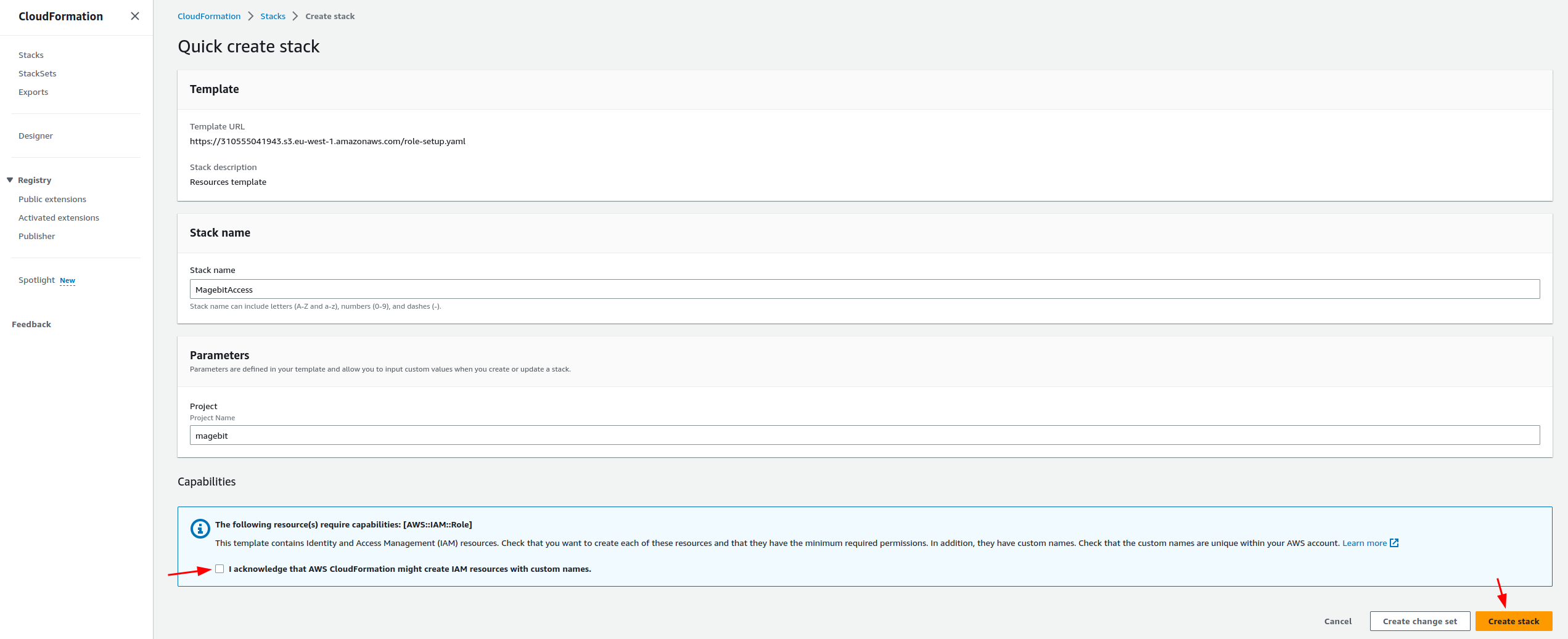 create stack example